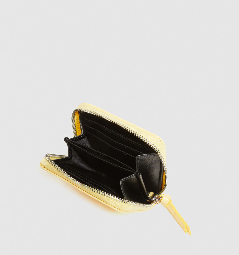 Medium crocodile print wallet - null - Yellow | Sisley image number 3